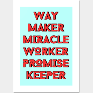 Way maker miracle worker promise keeper | Christian Posters and Art